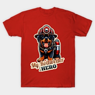 Firefighter Rottweiler T-Shirt